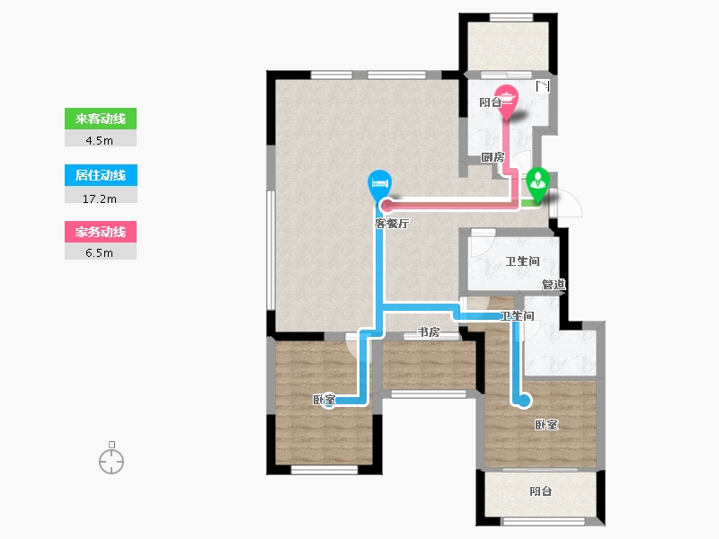 山东省-青岛市-福林苑三期-94.01-户型库-动静线