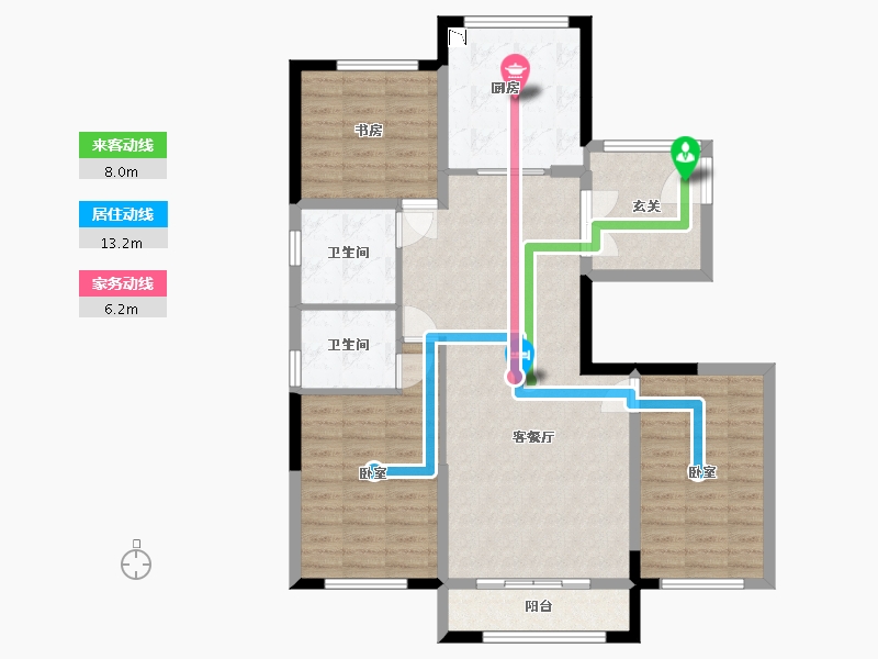 宁夏回族自治区-银川市-海西新天地-100.02-户型库-动静线