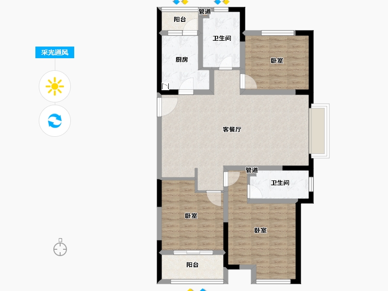 山东省-青岛市-京华海悦-97.01-户型库-采光通风