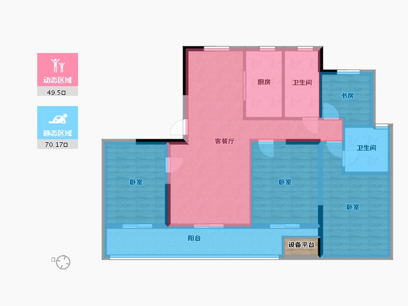 浙江省-嘉兴市-万城景湖园-109.01-户型库-动静分区