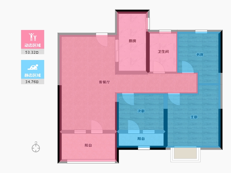 山东省-青岛市-山钢建设凭海临风-77.92-户型库-动静分区