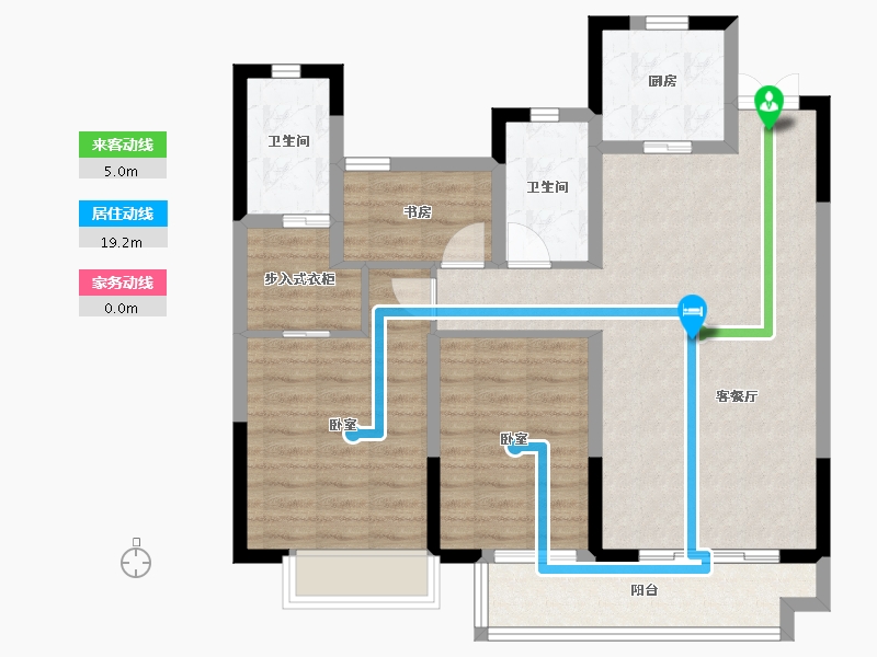 浙江省-嘉兴市-奥山·禾堂樾里-88.57-户型库-动静线