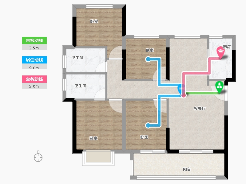 福建省-泉州市-世茂云著-92.00-户型库-动静线