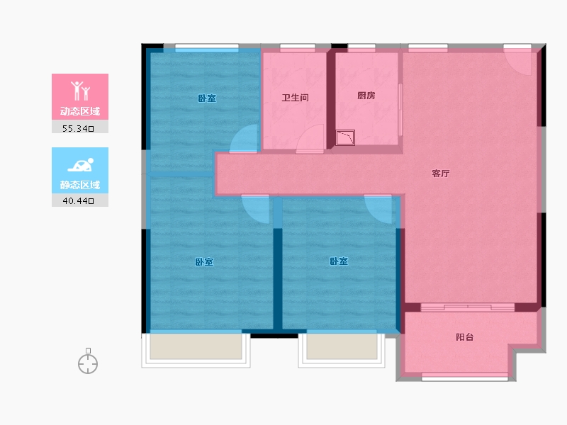 江苏省-盐城市-国投欧亚金麟府-86.15-户型库-动静分区