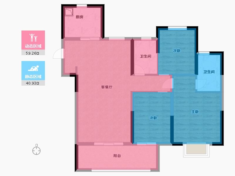 江西省-九江市-保利·庐山林语-89.40-户型库-动静分区