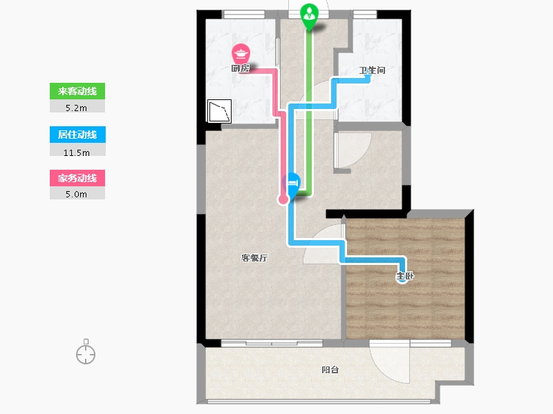 福建省-厦门市-禹洲联发璟阅城（学府1号）-70.29-户型库-动静线