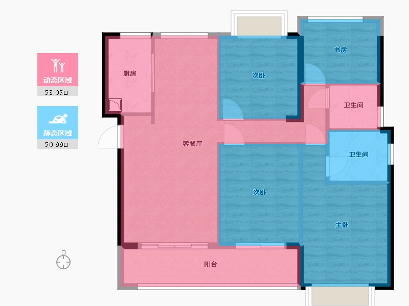 福建省-福州市-建发融侨山海大观-94.00-户型库-动静分区