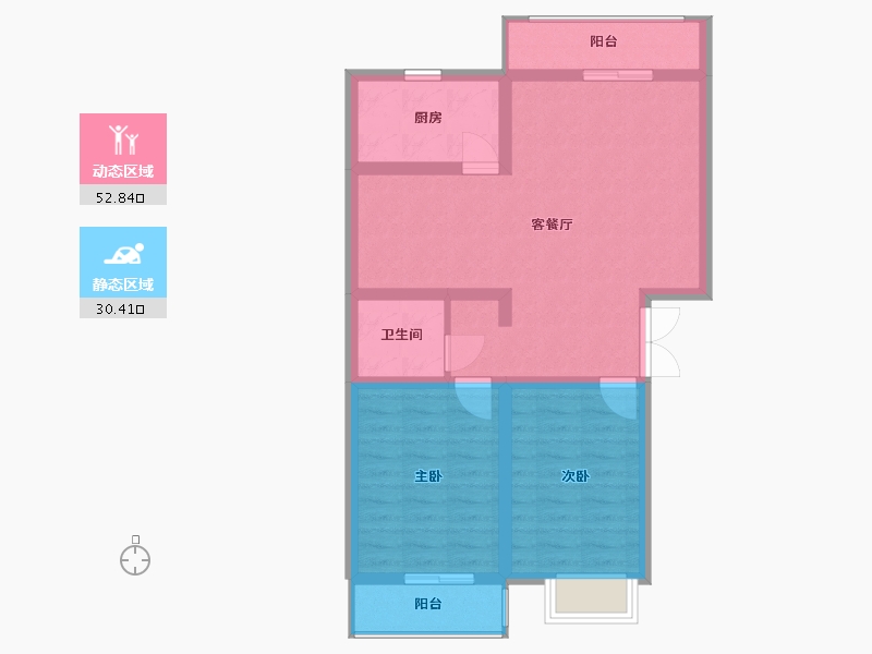 山东省-青岛市-中国铁建岸芷汀兰-74.24-户型库-动静分区