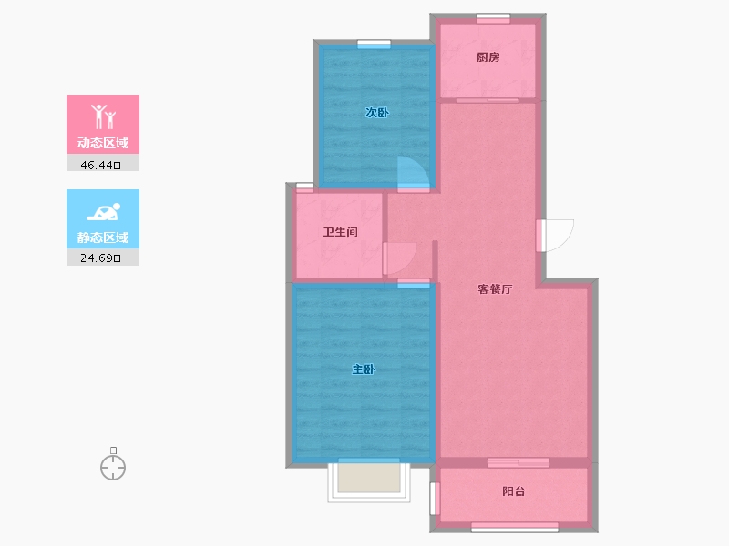 山东省-青岛市-琴诺尚德苑-63.00-户型库-动静分区