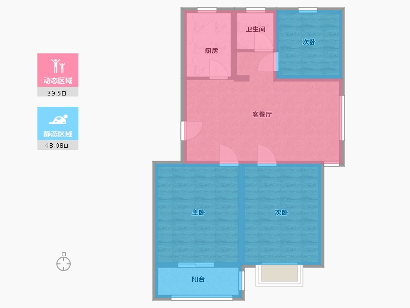 山东省-青岛市-琴诺尚德苑-78.00-户型库-动静分区