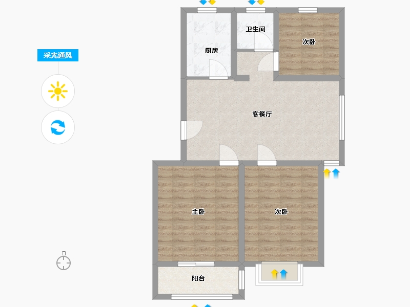 山东省-青岛市-琴诺尚德苑-78.00-户型库-采光通风