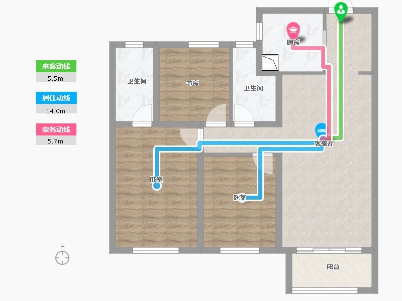 安徽省-合肥市-万科海上传奇-92.00-户型库-动静线