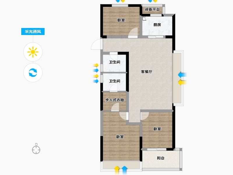 浙江省-金华市-南江悦-98.00-户型库-采光通风