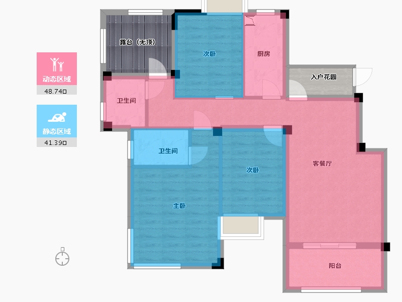 江西省-南昌市-美高东郊紫园-89.89-户型库-动静分区