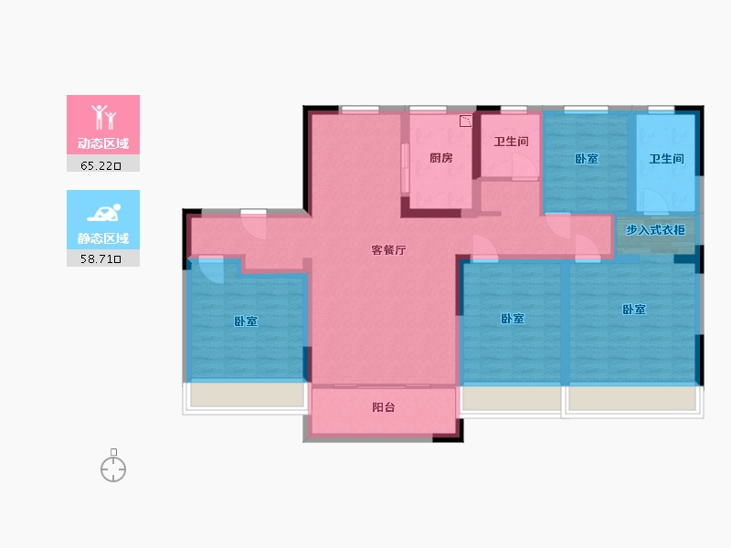 浙江省-湖州市-丽园-110.00-户型库-动静分区