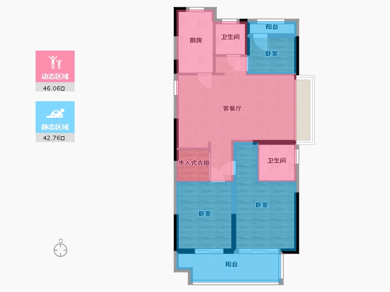 浙江省-宁波市-德信&amp;新中宇-云成大境-79.00-户型库-动静分区