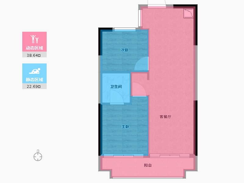 福建省-厦门市-禹洲联发璟阅城（学府1号）-56.01-户型库-动静分区