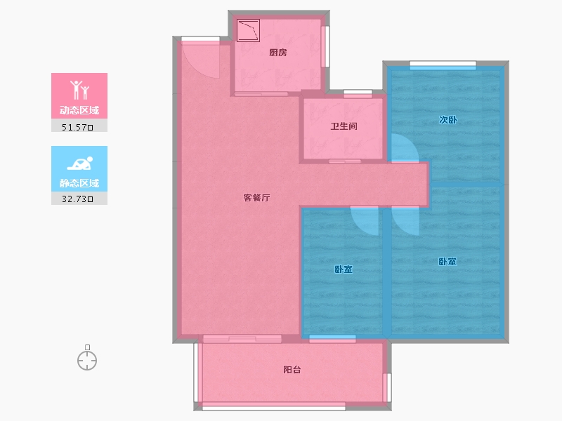 安徽省-合肥市-大富鸿学府-75.37-户型库-动静分区