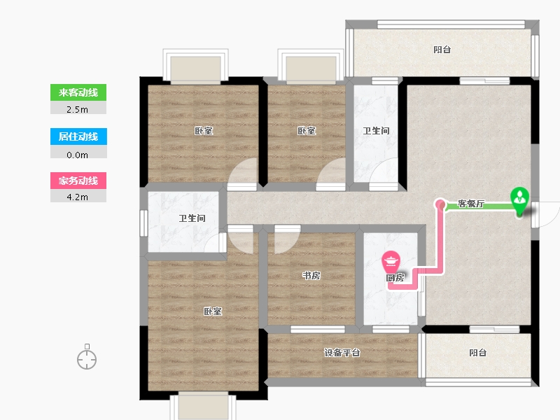 广西壮族自治区-玉林市-玉川万盛华府-102.94-户型库-动静线