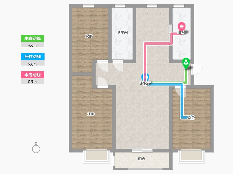 山东省-青岛市-皇骐富贵百合园-101.00-户型库-动静线