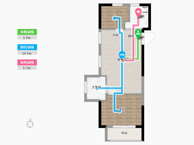 福建省-厦门市-禹洲联发璟阅城（学府1号）-56.01-户型库-动静线