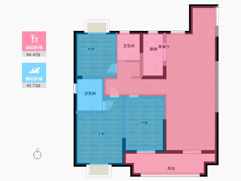 江西省-九江市-嘉圆·悦湖居-97.60-户型库-动静分区