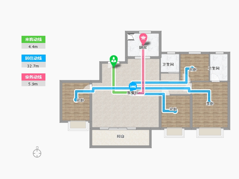 安徽省-合肥市-保利和光尘樾-128.00-户型库-动静线