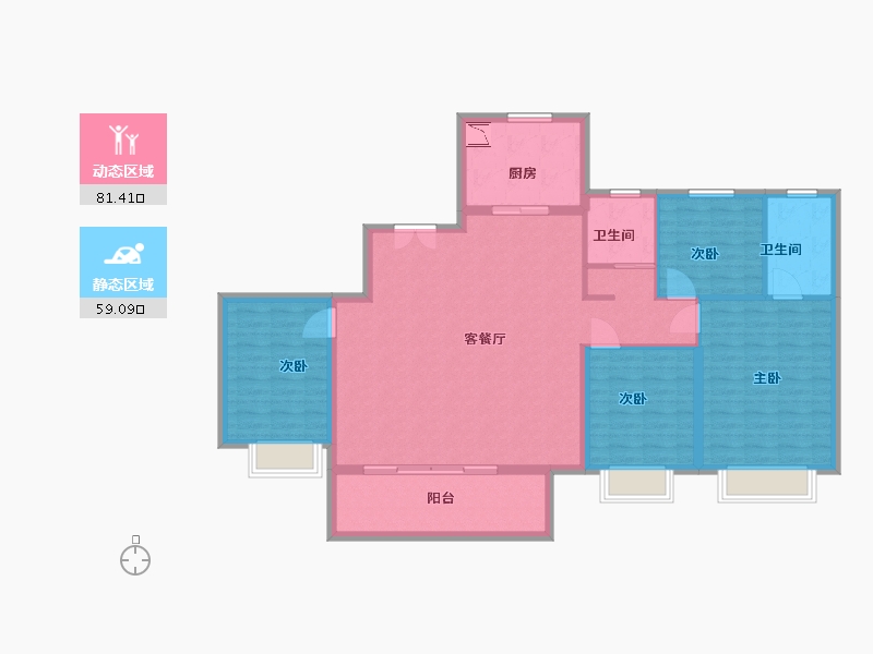 安徽省-合肥市-保利和光尘樾-128.00-户型库-动静分区