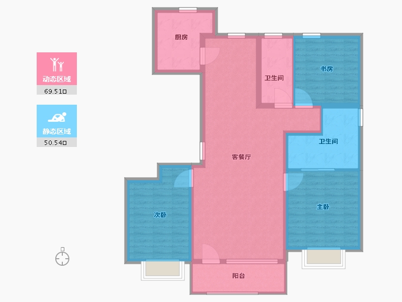 山东省-青岛市-城发长江瑞城-108.00-户型库-动静分区