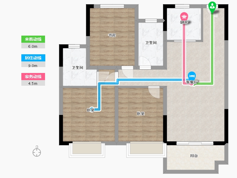 安徽省-合肥市-桃李春晖-93.01-户型库-动静线