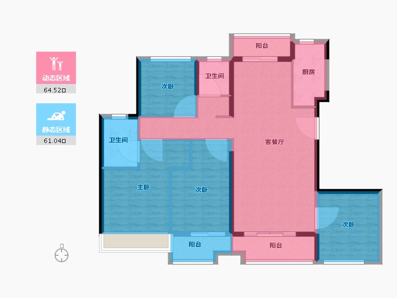 福建省-漳州市-建发珑玺-113.00-户型库-动静分区