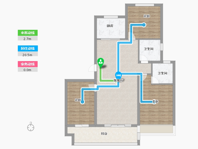 江苏省-徐州市-美的德信·翰林府-94.00-户型库-动静线