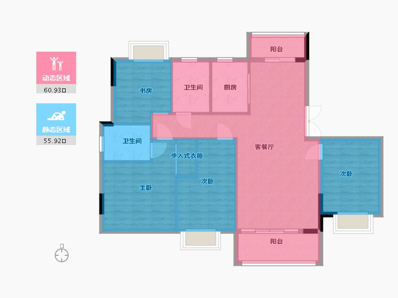 江西省-九江市-宝梁東苑-106.40-户型库-动静分区