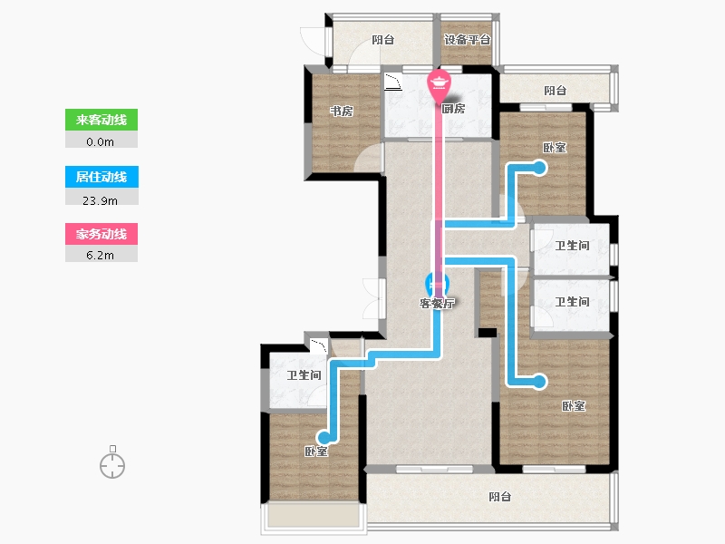 浙江省-金华市-南江悦-125.00-户型库-动静线