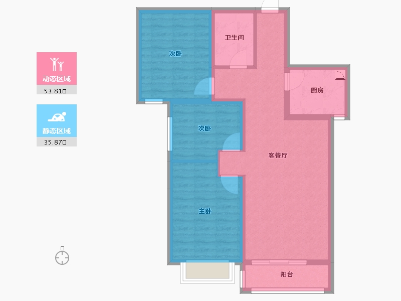 甘肃省-兰州市-万域国际-79.62-户型库-动静分区