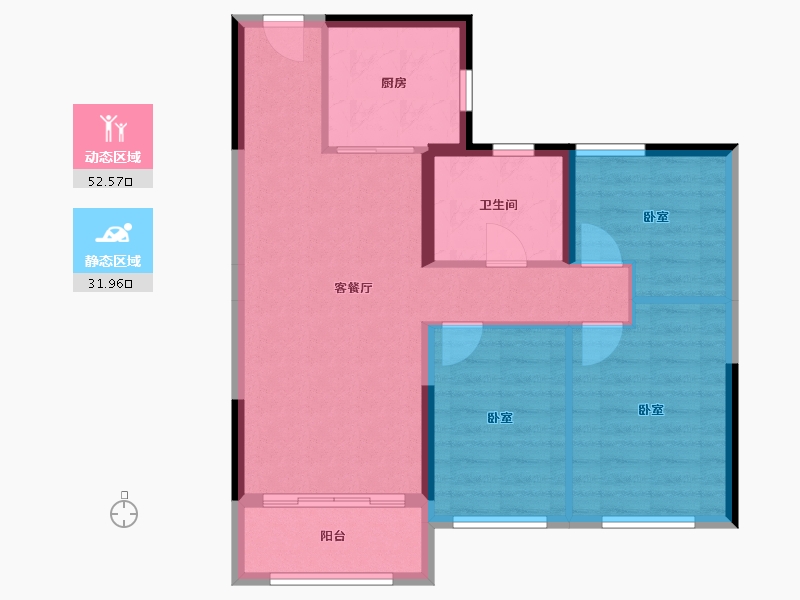 青海省-西宁市-平安碧桂园-75.98-户型库-动静分区