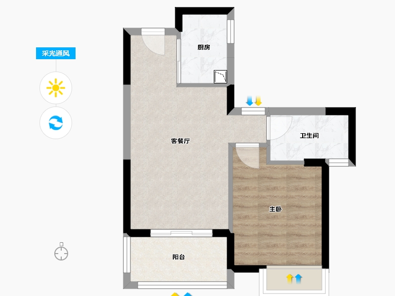 福建省-厦门市-海投东湖城-44.19-户型库-采光通风