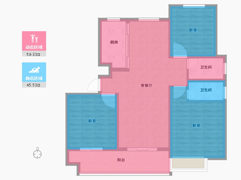 安徽省-芜湖市-远大·幸福里-94.00-户型库-动静分区