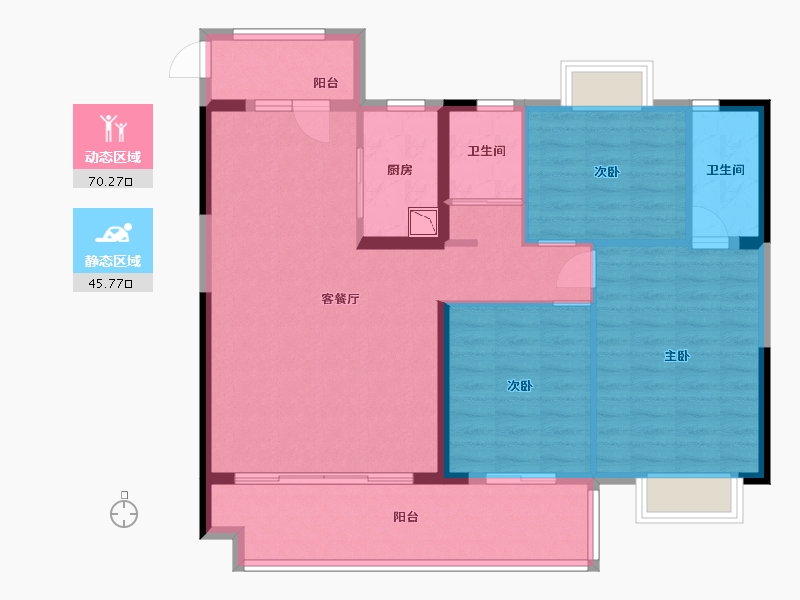 江西省-九江市-瑞昌碧桂园-104.90-户型库-动静分区