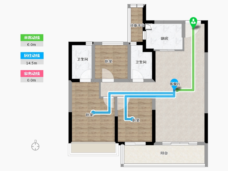 浙江省-金华市-南江悦-91.00-户型库-动静线