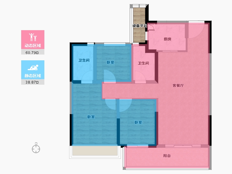 浙江省-金华市-南江悦-91.00-户型库-动静分区