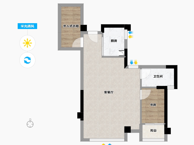 福建省-厦门市-海投东湖城-50.30-户型库-采光通风