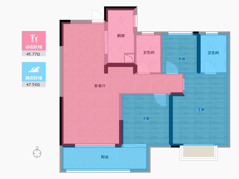 江西省-九江市-保利·庐山林语-83.20-户型库-动静分区