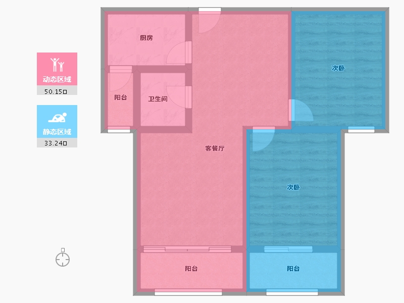 甘肃省-兰州市-亚太清湖湾-73.78-户型库-动静分区