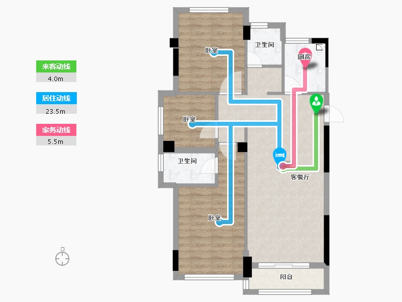 福建省-泉州市-中融天玺-76.99-户型库-动静线