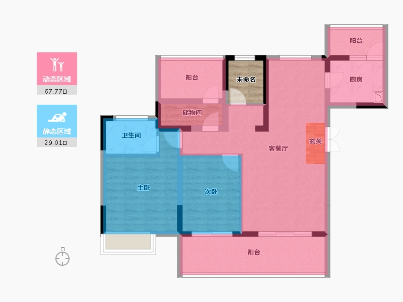 安徽省-阜阳市-万霖固蓉府-89.00-户型库-动静分区