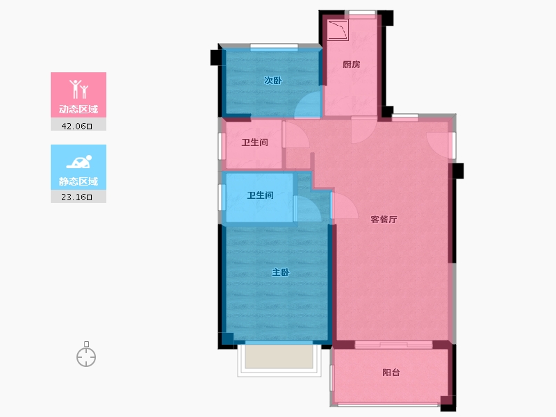 福建省-厦门市-海投东湖城-57.96-户型库-动静分区