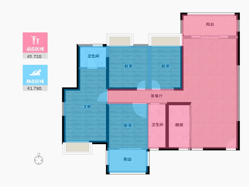 福建省-泉州市-百捷中央公园御府-114.15-户型库-动静分区