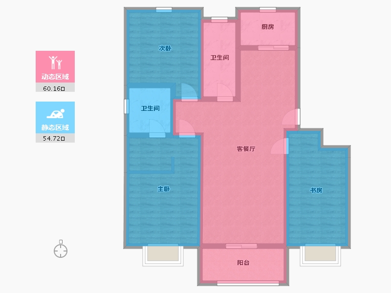 山东省-青岛市-岛里天成-101.92-户型库-动静分区