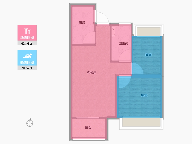 浙江省-丽水市-凤凰台-56.01-户型库-动静分区